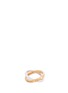 Main View - Click To Enlarge - MELLERIO - 'Annel Entwined' 18k white and yellow gold slogan ring
