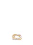 Figure View - Click To Enlarge - MELLERIO - 'Annel Entwined' diamond 18k gold slogan ring