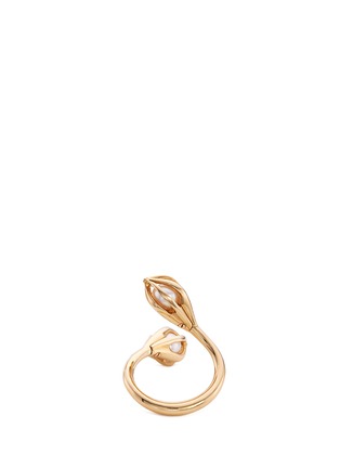 Figure View - Click To Enlarge - MELLERIO - 'Bourgeons de Lys' pearl 18k yellow gold ring
