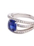 Detail View - Click To Enlarge - MELLERIO - Diamond sapphire 18k white gold ring