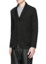 Front View - Click To Enlarge - ATTACHMENT - Dobby stripe crinkle cotton-wool-linen blazer