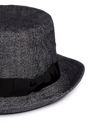 Detail View - Click To Enlarge - ATTACHMENT - x Kijima Takayuki linen herringbone tweed hat