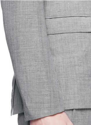 Detail View - Click To Enlarge - ATTACHMENT - Collarless wool-linen blazer