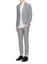 Figure View - Click To Enlarge - ATTACHMENT - Collarless wool-linen blazer