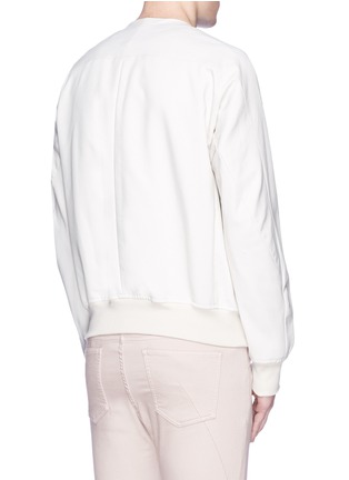 Back View - Click To Enlarge - ATTACHMENT - Collarless tech cotton bomber jacket