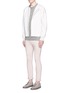 Figure View - Click To Enlarge - ATTACHMENT - Collarless tech cotton bomber jacket