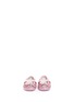 Figure View - Click To Enlarge - STUART WEITZMAN - Bow perforated glitter infant ballerinas