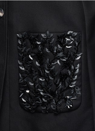 Detail View - Click To Enlarge - BALENCIAGA - Floral sequin embellished twill cocoon jacket