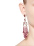 Figure View - Click To Enlarge - AISHWARYA - Diamond 18k yellow gold silver ruby drop earrings