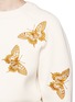 Detail View - Click To Enlarge - CHICTOPIA - Butterfly embroidery cropped scuba jersey sweatshirt