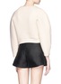Back View - Click To Enlarge - CHICTOPIA - Butterfly embroidery cropped scuba jersey sweatshirt