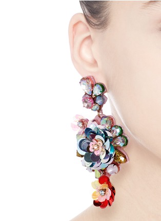 Figure View - Click To Enlarge - J.CREW - Blooming sequin paillette earrings