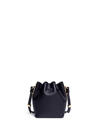 Back View - Click To Enlarge - SOPHIE HULME - 'Nano Nelson' drawstring leather bucket bag