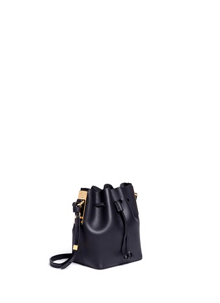 Figure View - Click To Enlarge - SOPHIE HULME - 'Nano Nelson' drawstring leather bucket bag