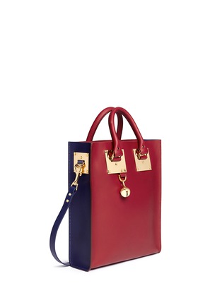 Figure View - Click To Enlarge - SOPHIE HULME - Mini colourblock rectangle leather box tote