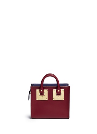 Back View - Click To Enlarge - SOPHIE HULME - Colourblock leather box tote