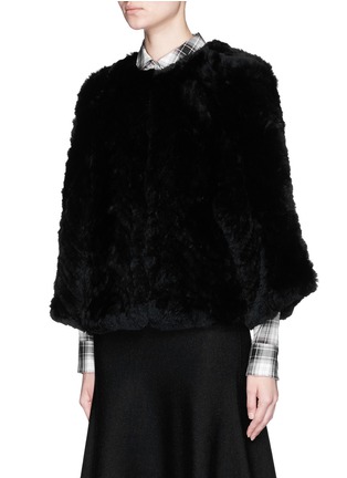Front View - Click To Enlarge - 72348 - 'Jagger' kimono sleeve rabbit fur knit jacket