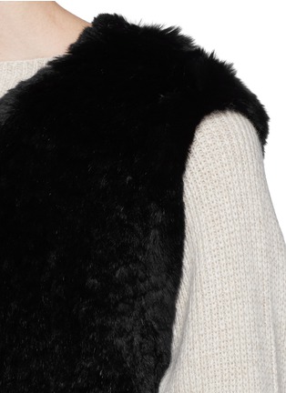 Detail View - Click To Enlarge - 72348 - 'Libby' long rabbit fur gilet