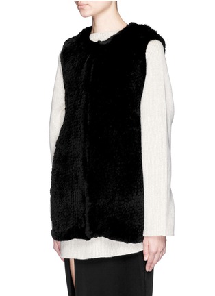 Front View - Click To Enlarge - 72348 - 'Libby' long rabbit fur gilet