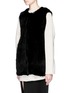 Front View - Click To Enlarge - 72348 - 'Libby' long rabbit fur gilet