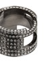 Detail View - Click To Enlarge - DAUPHIN - Diamond black rhodium plated 18k white gold seven tier ring