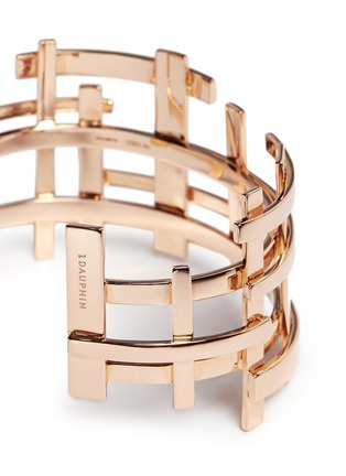 Detail View - Click To Enlarge - DAUPHIN - 18k rose gold openwork lattice cuff