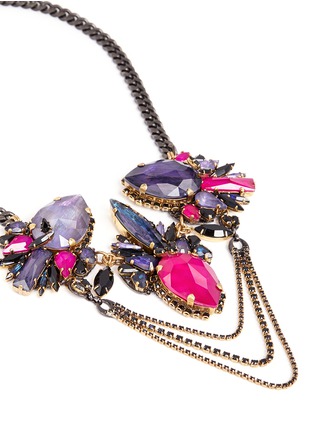 Detail View - Click To Enlarge - ERICKSON BEAMON - 'Victoria Underground' floral crystal chain necklace