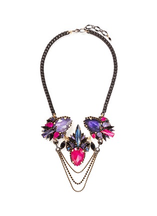 Main View - Click To Enlarge - ERICKSON BEAMON - 'Victoria Underground' floral crystal chain necklace
