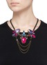 Figure View - Click To Enlarge - ERICKSON BEAMON - 'Victoria Underground' floral crystal chain necklace