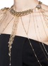 Detail View - Click To Enlarge - ERICKSON BEAMON - Crystal faux pearl necklace bodypiece