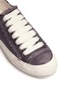 Detail View - Click To Enlarge - PEDRO GARCIA  - 'Parson' suede trim washed satin sneakers