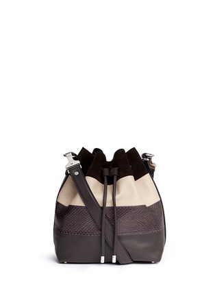 Main View - Click To Enlarge - PROENZA SCHOULER - Medium snakeskin mix leather bucket bag