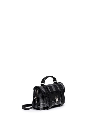 Front View - Click To Enlarge - PROENZA SCHOULER - 'PS1' tiny plaid jacquard satchel