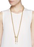 Figure View - Click To Enlarge - ELA STONE - 'Gilda' Baroque pearl brass bead necklace