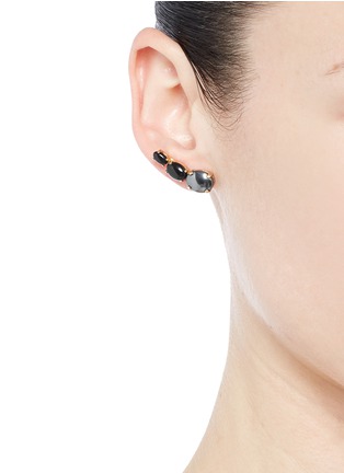 Figure View - Click To Enlarge - ELA STONE - 'Lior' graduating stone earrings