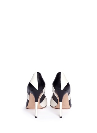 Back View - Click To Enlarge - GIANVITO ROSSI - 'Crosby' patchwork leather pumps