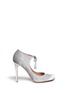 Main View - Click To Enlarge - GIANVITO ROSSI - 'Jolene' leather lace-up velvet pumps