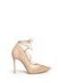 Main View - Click To Enlarge - GIANVITO ROSSI - Floral lace mesh lace-up pumps