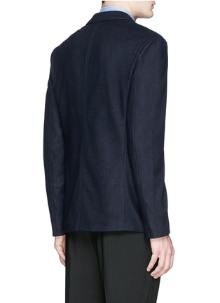 Back View - Click To Enlarge - ARMANI COLLEZIONI - Notch lapel wool-cashmere blazer