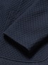 Detail View - Click To Enlarge - ARMANI COLLEZIONI - Basketweave cotton knit Mandarin collar jacket