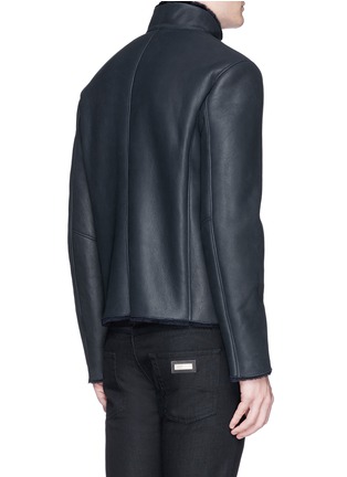 Back View - Click To Enlarge - ARMANI COLLEZIONI - Shearling blouson jacket