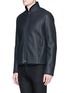Front View - Click To Enlarge - ARMANI COLLEZIONI - Shearling blouson jacket
