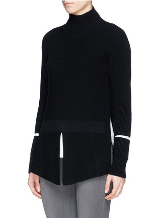 Front View - Click To Enlarge - STELLA MCCARTNEY - Split cuff chunky wool sweater