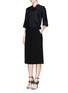 Figure View - Click To Enlarge - STELLA MCCARTNEY - Ruched neck fluid crepe top
