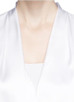 Detail View - Click To Enlarge - PRABAL GURUNG - Plunge neckline charmeuse blouse