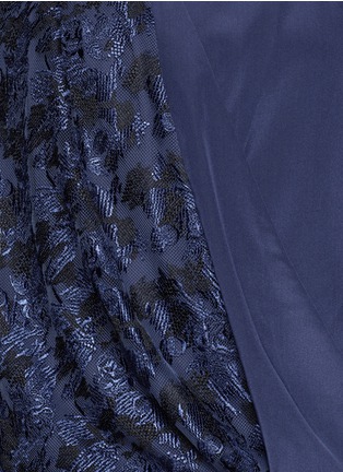 Detail View - Click To Enlarge - PRABAL GURUNG - Floral lace panel silk blouse