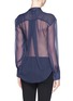 Back View - Click To Enlarge - PRABAL GURUNG - Floral lace panel silk blouse