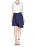 Figure View - Click To Enlarge - PRABAL GURUNG - Asymmetric ruffle front skirt