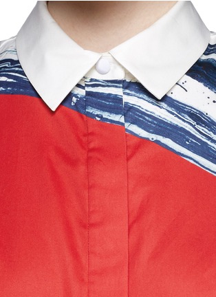 Detail View - Click To Enlarge - PRABAL GURUNG - Ink print flare hem shirt dress
