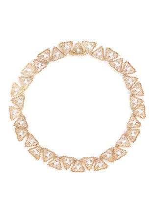 Main View - Click To Enlarge - BUCCELLATI - Diamond 18k gold openwork necklace